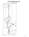 BRAKE AND DRIVE TUBE Diagram and Parts List for KAWE755VWH0  KitchenAid Washer