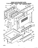 DOOR AND DRAWER Diagram and Parts List for KERC607GBS0  KitchenAid Range