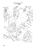 BULKHEAD Diagram and Parts List for KGYS855JE1  KitchenAid Dryer