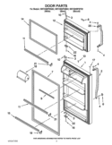 DOOR PARTS Diagram and Parts List for W8TXNWFWT02  Whirlpool Refrigerator