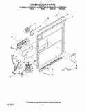 INNER DOOR PARTS Diagram and Parts List for KUDS40FVSS4  KitchenAid Dishwasher