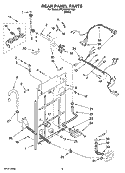 REAR PANEL PARTS Diagram and Parts List for 8TCAM2761KQ0  Whirlpool Washer