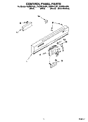 CONTROL PANEL PARTS Diagram and Parts List for KUDP01ILBL1  KitchenAid Dishwasher