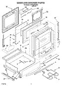 DOOR AND DRAWER PARTS Diagram and Parts List for KDSS907SSS00  KitchenAid Range