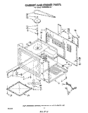 CABINET AND STIRRER Diagram and Parts List for MW8200XL0  Whirlpool Microwave