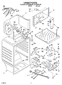 LINER Diagram and Parts List for ET1FTEXLT01  Whirlpool Refrigerator