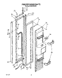 FREEZER DOOR Diagram and Parts List for KSSS42DAW01  KitchenAid Refrigerator