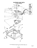 MACHINE BASE Diagram and Parts List for LA5700XSW2  Whirlpool Washer