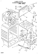 LINER Diagram and Parts List for RT18DKXEW03  Roper Refrigerator