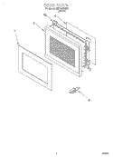DOOR Diagram and Parts List for CMT061SGW0  Whirlpool Microwave