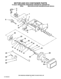 MOTOR AND ICE CONTAINER PARTS Diagram and Parts List for WSR25D2RYW00  Whirlpool Refrigerator