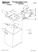 TOP AND CABINET PARTS Diagram and Parts List for 7MSAWX650MQ0  Whirlpool Washer