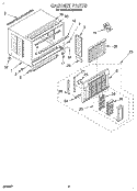 CABINET Diagram and Parts List for ACQ214XA0  Whirlpool Air Conditioner