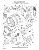 BULKHEAD PARTS Diagram and Parts List for YWED94HEXW2  Whirlpool Dryer