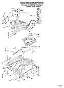 MACHINE BASE Diagram and Parts List for KAWS850JT3  KitchenAid Washer