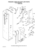 FREEZER LINER AND AIR FLOW PARTS Diagram and Parts List for KSSC48FTS16  KitchenAid Refrigerator