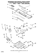 INTERIOR AND VENTILATION PARTS Diagram and Parts List for TMH14XMS2  Estate Microwave