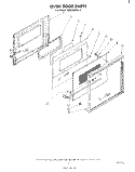 OVEN DOOR Diagram and Parts List for RM235PXL0  Whirlpool Microwave Oven Combo