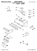 HOOD PARTS Diagram and Parts List for KHTU705SSS0  KitchenAid Range Hood