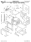 OVEN, LITERATURE Diagram and Parts List for RBS275PDT12  Whirlpool Wall Oven