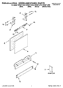 DOOR AND PANEL PARTS Diagram and Parts List for KUDM01TJWH0  KitchenAid Dishwasher