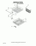 DISHRACK PARTS Diagram and Parts List for IUD6000WS0  Whirlpool Dishwasher
