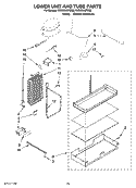 LOWER UNIT AND TUBE PARTS Diagram and Parts List for KSSO36QTX02  KitchenAid Refrigerator