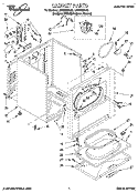 SECTION Diagram and Parts List for LEC8858DZ0  Whirlpool Dryer