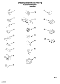 WIRING HARNESS PARTS Diagram and Parts List for 6ALSR7244MW3  Whirlpool Washer