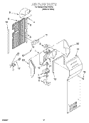 AIR FLOW Diagram and Parts List for 3XART725F03  Whirlpool Refrigerator