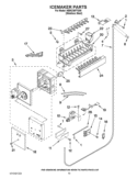 ICEMAKER PARTS Diagram and Parts List for KBRC36FTS06  KitchenAid Refrigerator