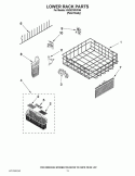 LOWER RACK PARTS Diagram and Parts List for KUDE60FVPA4  KitchenAid Dishwasher