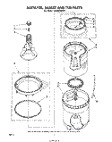 AGITATOR, BASKET AND TUB Diagram and Parts List for LA3400XPW3  Whirlpool Washer