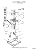 MACHINE BASE PARTS Diagram and Parts List for LTG5243DQB  Whirlpool Washer Dryer Combo