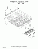 UPPER RACK AND TRACK PARTS Diagram and Parts List for DU1345XTVB5  Whirlpool Dishwasher