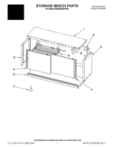 STORAGE BENCH PARTS Diagram and Parts List for GAGB54SBYG00  Whirlpool Cabinet