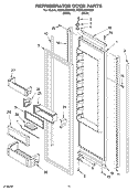 REFRIGERATOR DOOR PARTS Diagram and Parts List for KSSO42QMW00  KitchenAid Refrigerator