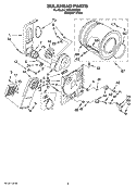 BULKHEAD PARTS, OPTIONAL PARTS (NOT INCLUDED) Diagram and Parts List for RED4300SQ0  Roper Dryer
