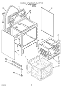 OVEN CHASSIS PARTS Diagram and Parts List for RGE34301  Roper Range