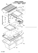 SHELF PARTS, OPTIONAL PARTS Diagram and Parts List for ET1FTEXVT00  Whirlpool Refrigerator
