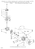 BRAKE, CLUTCH, GEARCASE, MOTOR & PUMP Diagram and Parts List for LST8244AN0  Whirlpool Washer