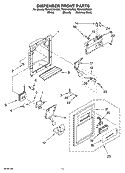 DISPENSER FRONT PARTS Diagram and Parts List for TS25AGXNS00  Estate Refrigerator