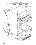 CABINET Diagram and Parts List for ET20DMXAN00  Whirlpool Refrigerator