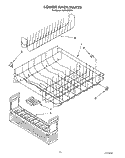 LOWER RACK Diagram and Parts List for KUDA23SY1  KitchenAid Dishwasher