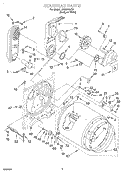BULKHEAD Diagram and Parts List for LGQ8000JQ1  Whirlpool Dryer