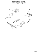 TOP VENTING PARTS, OPTIONAL PARTS (NOT INCLUDED) Diagram and Parts List for YGY396LXPQ0  Whirlpool Range