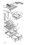 SHELF Diagram and Parts List for ET18ZKXAN00  Whirlpool Refrigerator