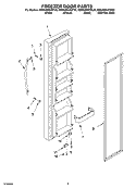 FREEZER DOOR PARTS Diagram and Parts List for KSRA25KKBT02  KitchenAid Refrigerator
