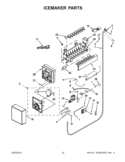 ICEMAKER PARTS Diagram and Parts List for KSSC48FTS17  KitchenAid Refrigerator