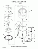 BASKET AND TUB PARTS Diagram and Parts List for WTW4930XW1  Whirlpool Washer